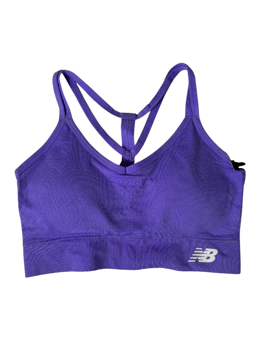 New Balance Strappy Purple Seamless Med Support Racerback Sports Bra Small NWT